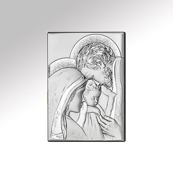 Quadro in Argento Sacra Famiglia 16x12