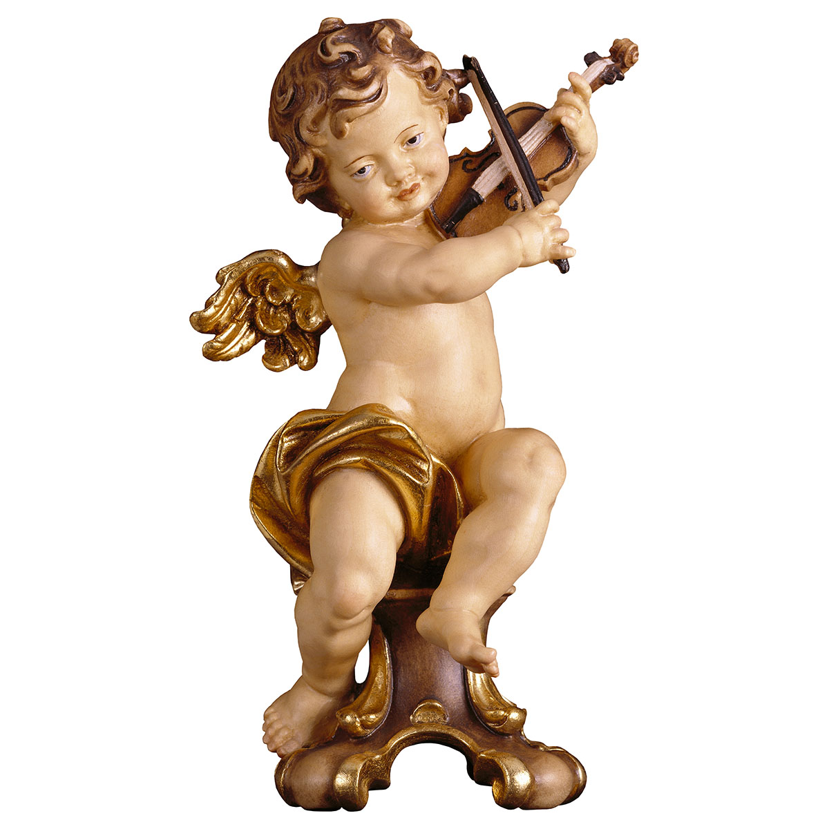 151004_COL Putto con violino su piedistallo