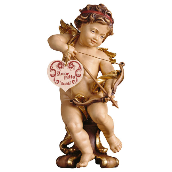 Putto Cupido su piedistallo
