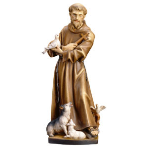 S. Francesco d´Assisi con animali in legno