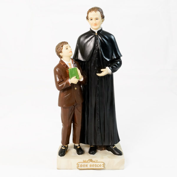 Statua Don Bosco con San Domenico Savio