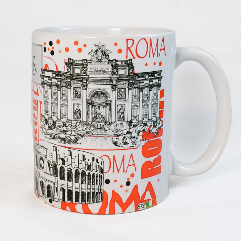 Tazza con monumenti di Roma