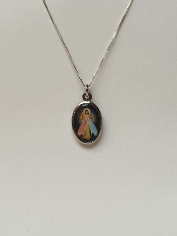 Medaglia Gesù Misericordioso in metallo