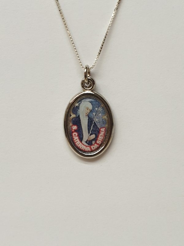 Medaglia Santa Caterina da Siena in metallo