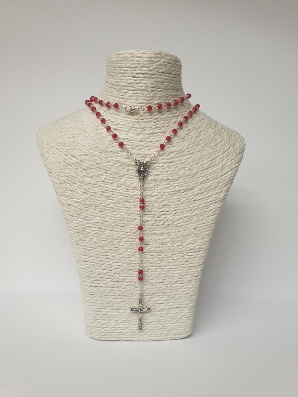 RP0004 Rosario a collana rosso