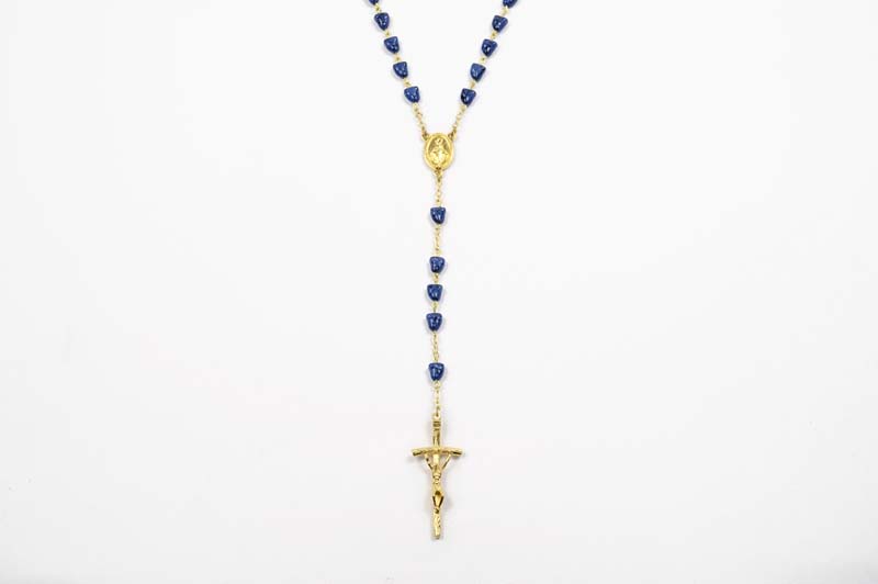 Rosario in pietre blu
