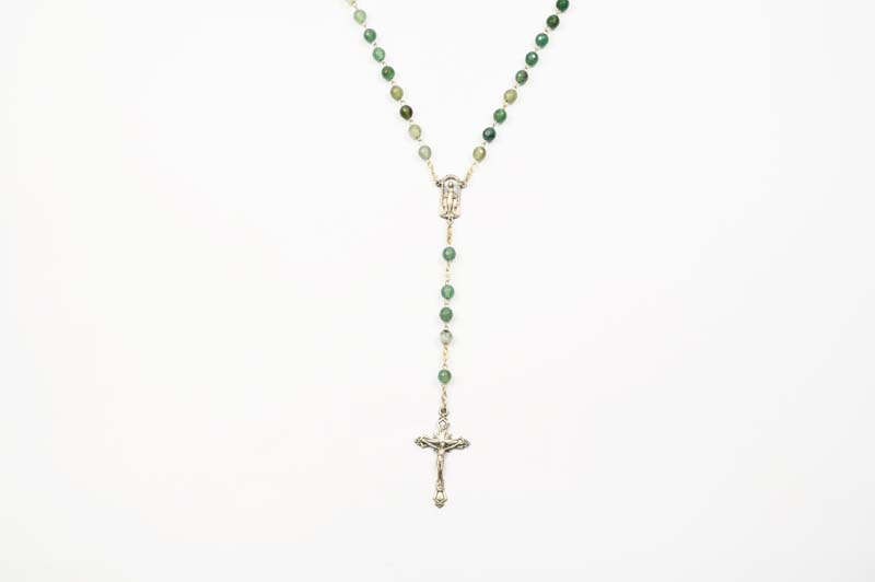 ROS125 Rosario in vetro verde