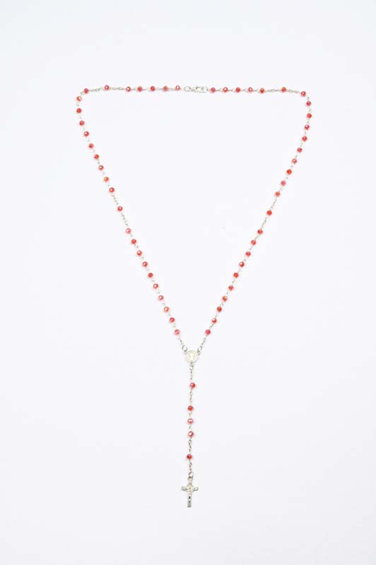 ROS65 Rosario cristallo rosso