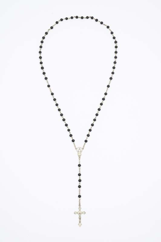 ROS96 Rosario vetro nero