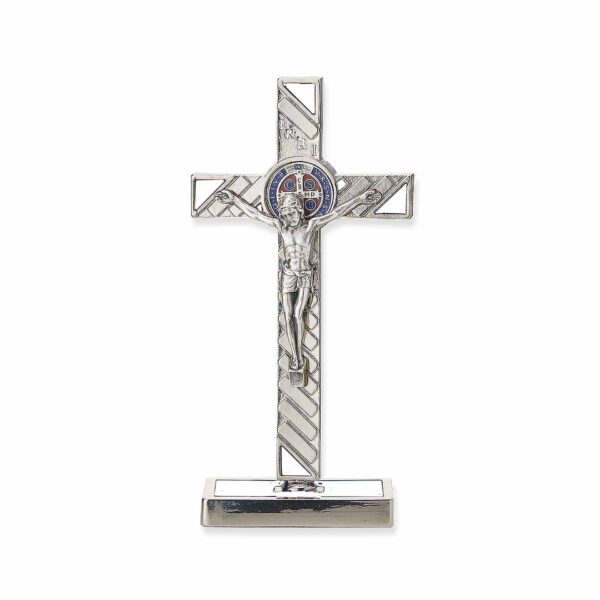 Croce smaltata con base