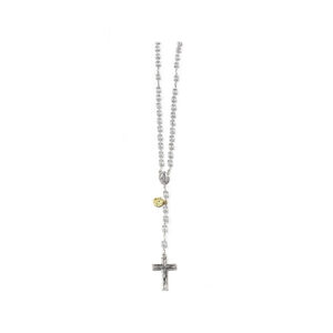 Rosario in cristallo con legatura in argento