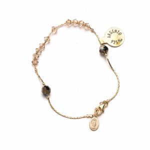Bracciale argento dorato