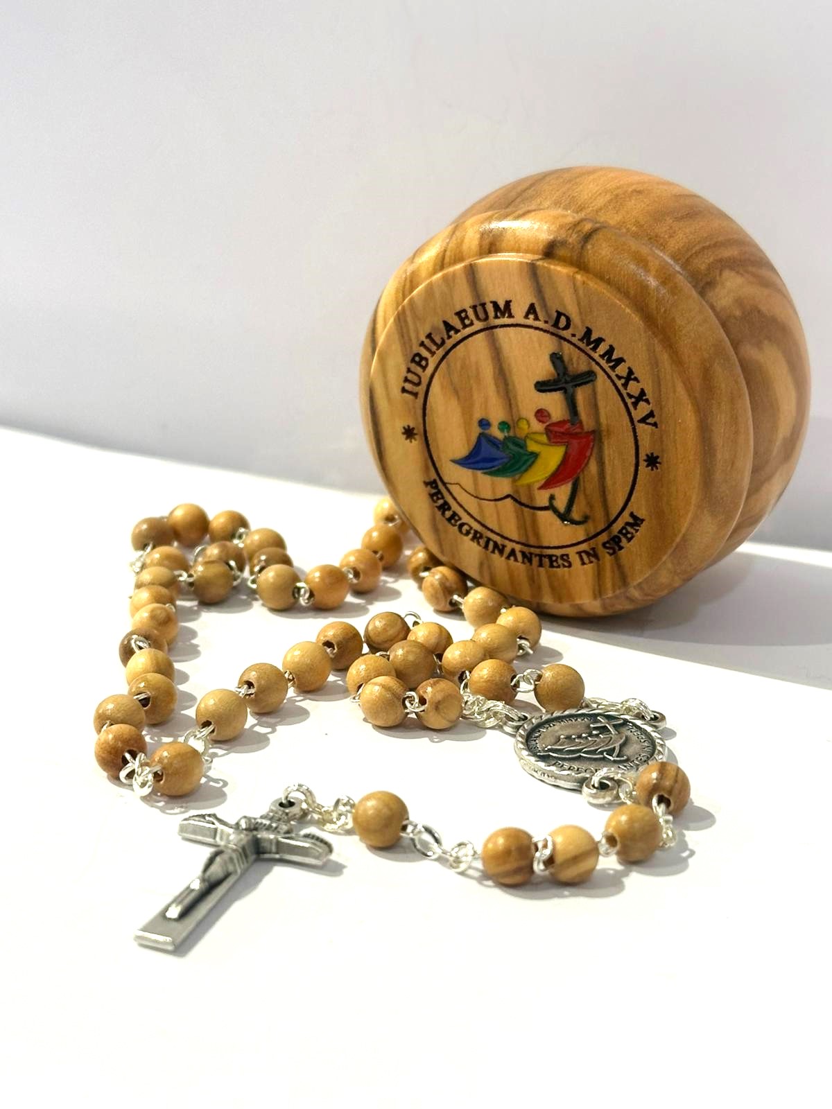 ROSARIO LEGNO COLORATO Rosario legno ulivo del Giubileo