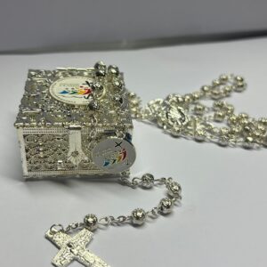 Rosario del Giubileo con scatola in metallo decorata