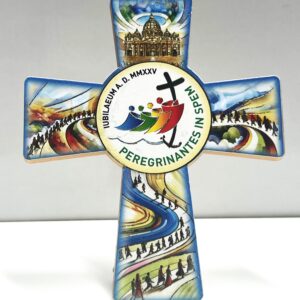 Croce quadro stilizzata con base del Giubileo