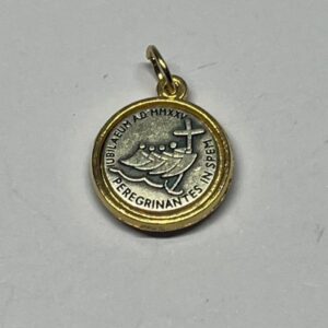 medaglia rotonda del giubileo con contorno dorato