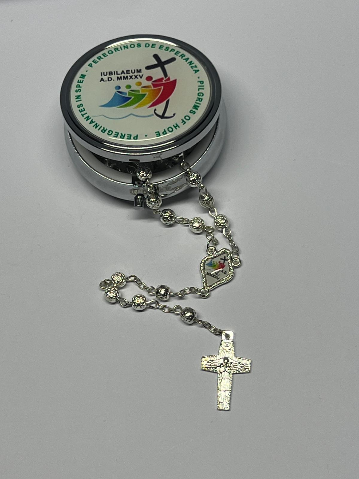 rosario con scatola logato giubileo