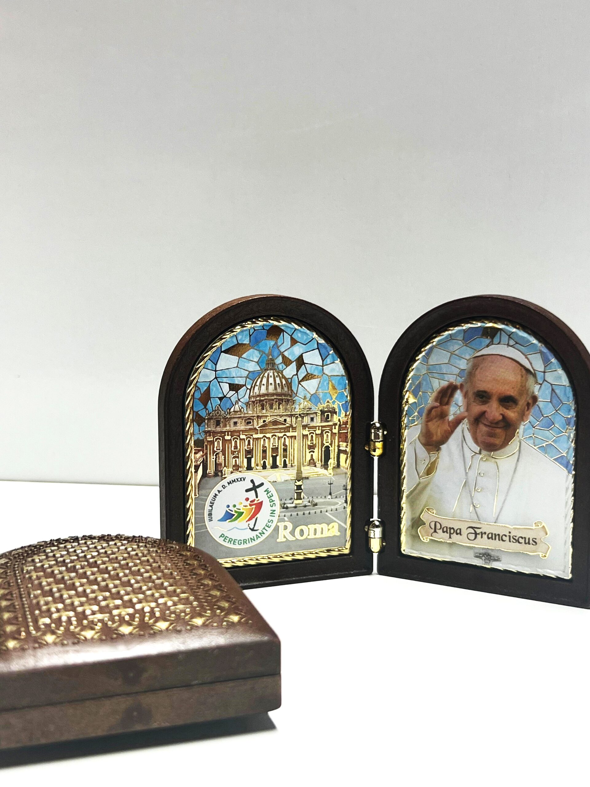 quadretto piccol 3 Dittico con Papa Francesco del Giubileo