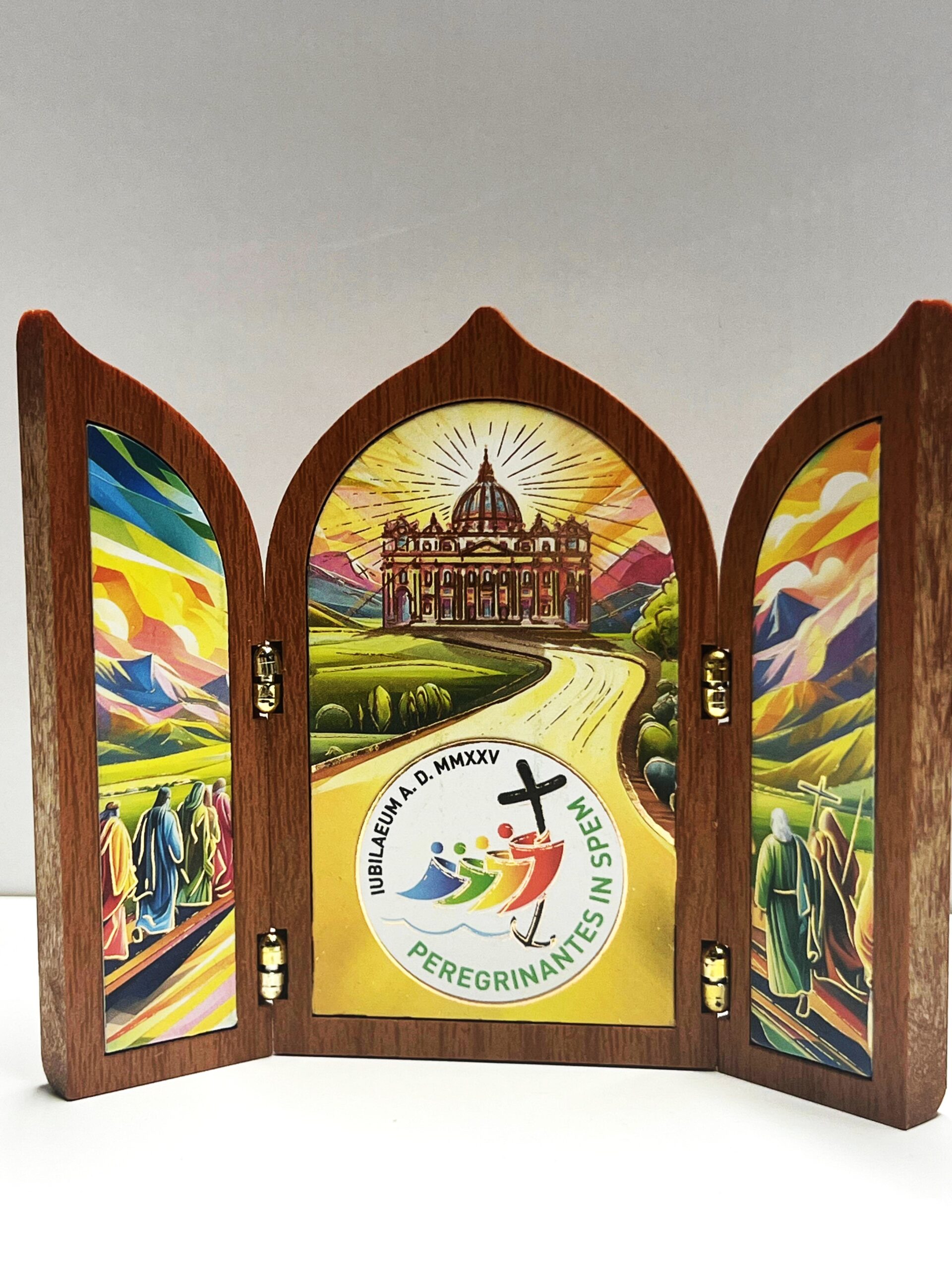 quadro 2 porte Dittico pellegrino con due porte del Giubileo